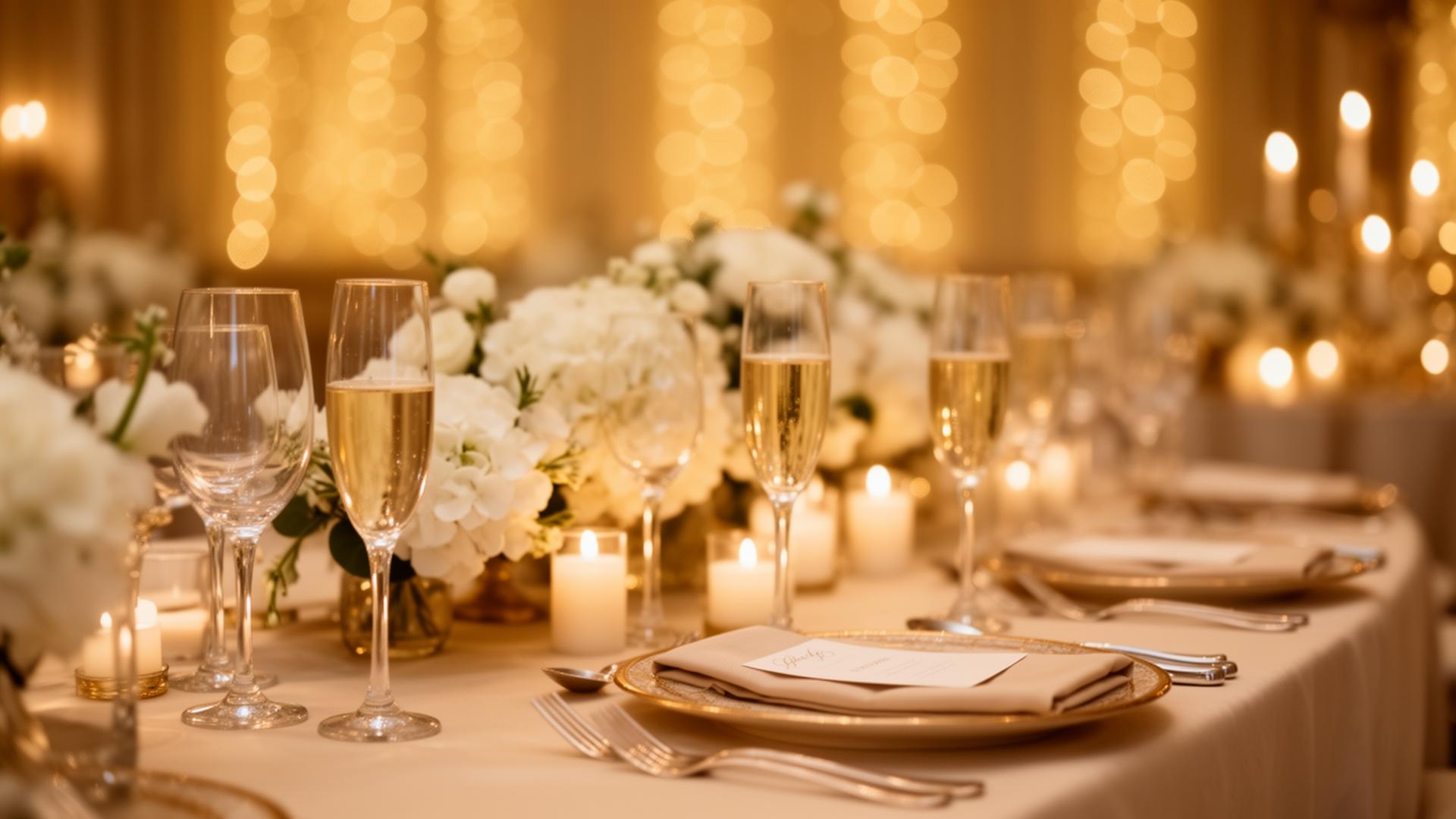 Elegant wedding reception